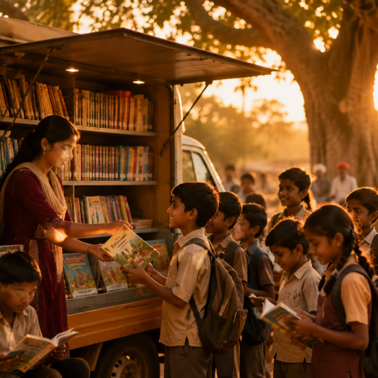 Mobile spiritual library serving children