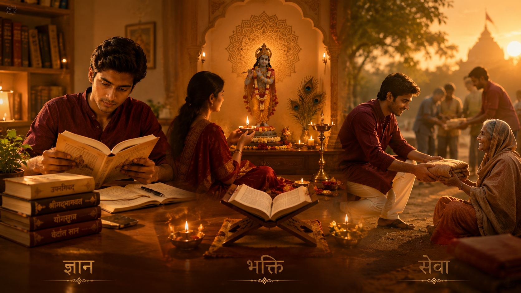 Gyan Bhakti Seva VedicShelf vision